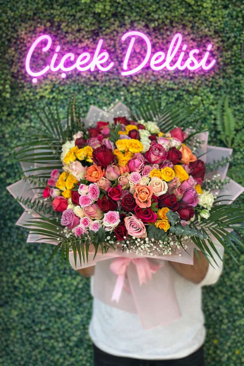 Renkli Kar���k G�l Buketi